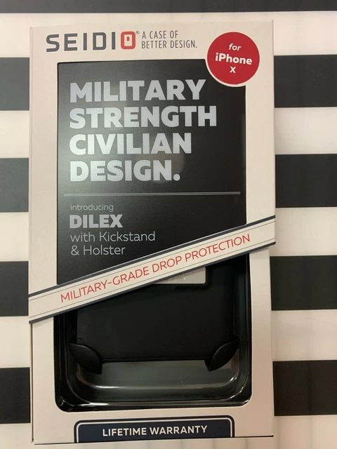 SEIDIO Dilex COMBO with Kickstand & Holster - iPHONE X Black  *N*E*W*