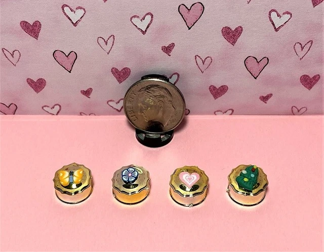 Dollhouse Miniature Powder/Jewelry Box for Dresser/Vanity -Choice of 1 1:12