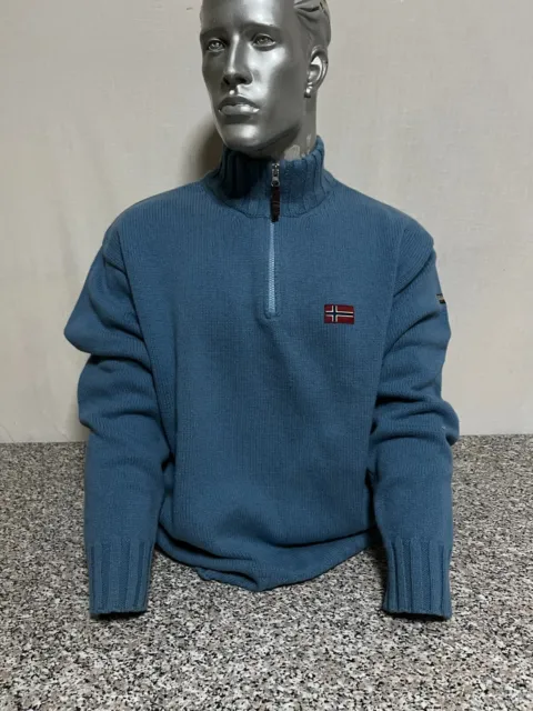Maglione Napapijri Sweater T-Shirt Sweatshirt Uomo Blu Blue N-04