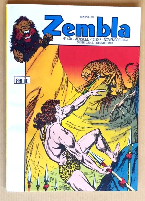 bd petit format Zembla N°478 Nov 1994 Edition Lug Très bon état