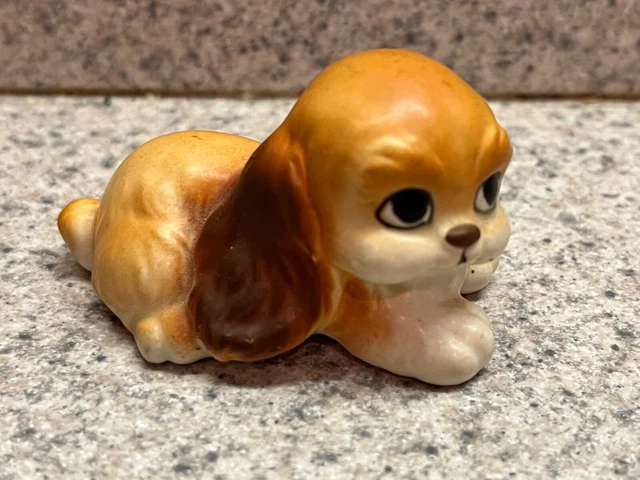 Vintage Big Eyed Puppy Dog Figurine Long Ears M-687