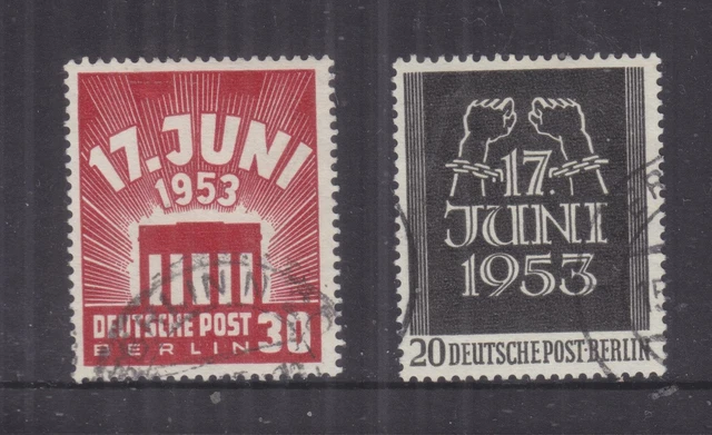 BERLIN OUEST, 1953 paire soulèvement estallemand, d'occasion. EUR 9,14