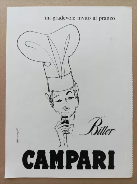 CAMPARI 1968 MARANGOLO - Pubblicità originale pagina intera tratta da rivista