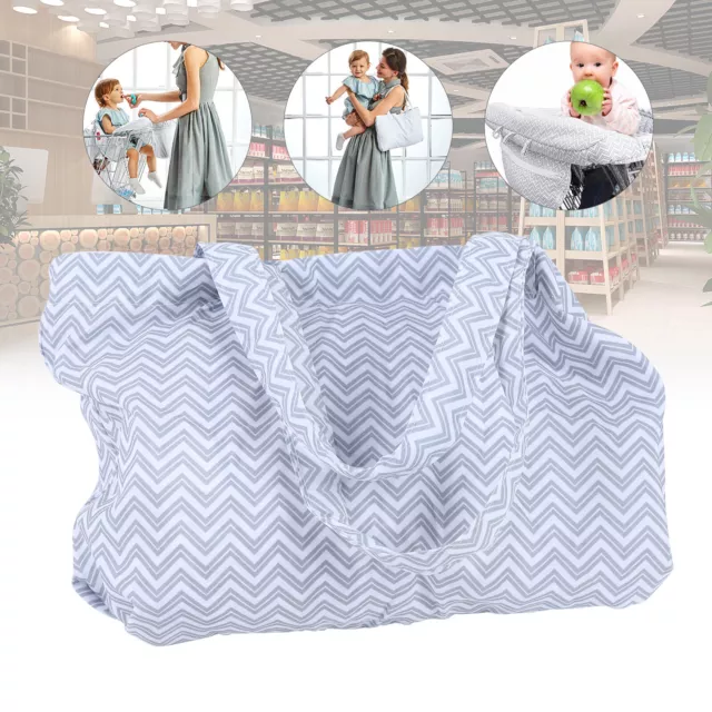 Foldable Shopping Trolley Cart Seat Cushion High Chair Seat Cover Storage Bag