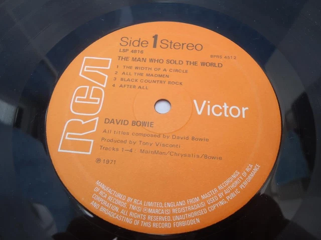 DAVID BOWIE THE Man Who Sold The World Lp 1973 Poster Rca Inner Uk Ex+ ...