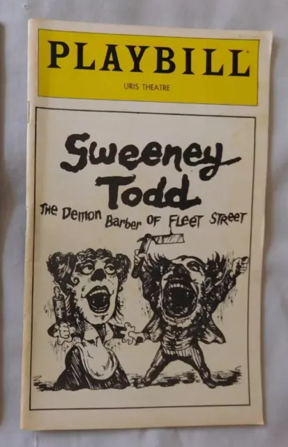 SWEENEY TODD  - Uris Theatre April 1979 Angela Lansbury