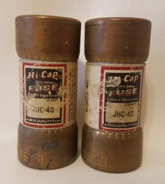 Lot De 2 Buss Cooper Bussmann JHC-40 Hi-Cap Temps Retard Fusibles 40A JHC40