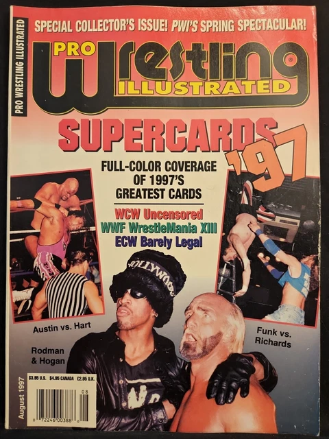 PRO WRESTLING ILLUSTRATED PWI Magazine August 1997 Dennis Rodman & Hulk