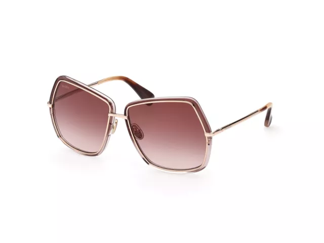 Max Mara Lunettes de Soleil MM0054 ELSA3  28F Or Marron Femme