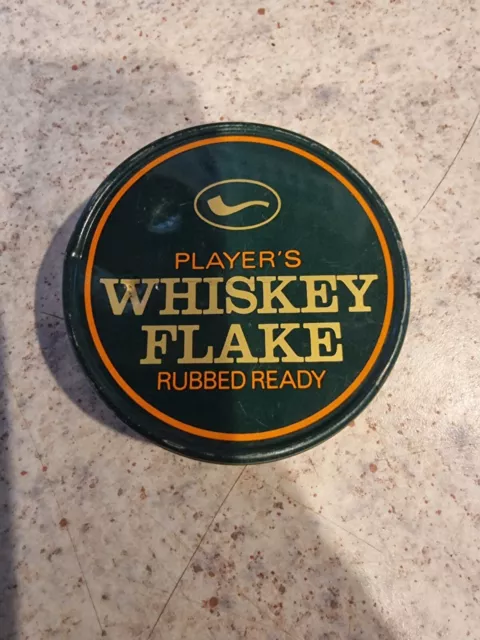 PLAYERS WHISKEY FLAKE RUBBED READY 1oz VINTAGE EMPTY TOBACCO TIN