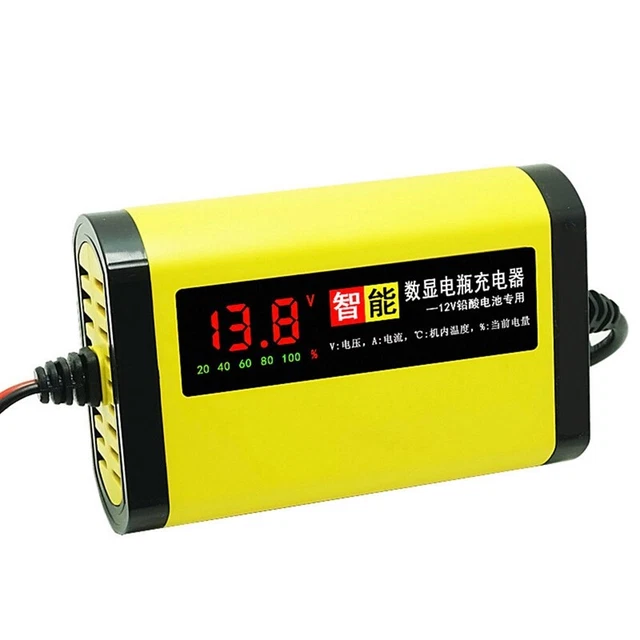 Voiture Et Moto 30w 12v 2a Affichage Numérique Batterie Charge Prise UE O9F8F8