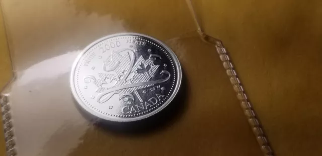 Canada 2000 Pride Silver Gem Proof 25 cent Coin Millenium Series.