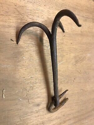 Hand Forged - Blacksmith Made - ANTIQUE - 18thC - Grappling - Butchers - Hook