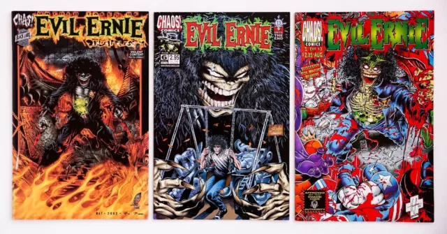 Evil Ernie Chaos Comic Book Lot, Relentless #1A, #6, & vs. the Superheroes #1