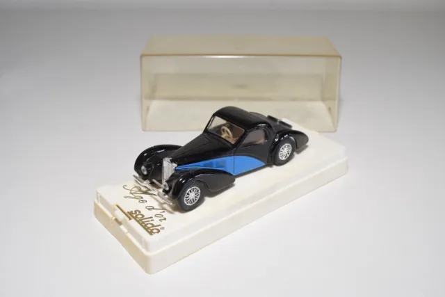 A23 1:43 Solido 4088 Bugatti Atalante Blue Black Mint Boxed