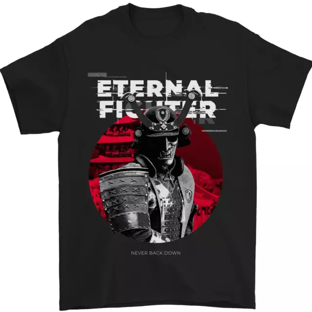T-shirt da uomo Samurai Fighter Skull MMA arti marziali miste 100% cotone
