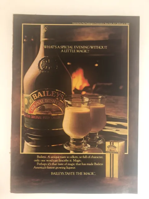 Bailey’s Original Irish Cream vintage Print Ad Advertisement Pa7