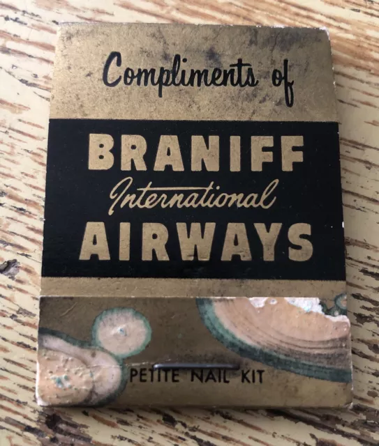 Braniff International Airways Petite Nail Kit Boeing 707 Unused Jetliner