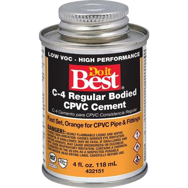 Do it Best 4 Oz. Regular Bodied Orange CPVC Cement 018706-24 SIM Supply, Inc.