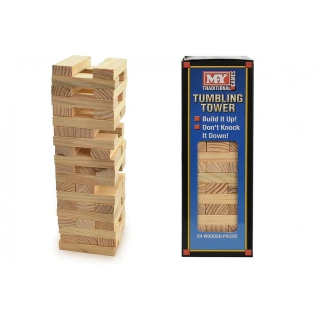 NEW WOODEN TUMBLING Stacking Tower Blocks like Jenga Board Game Family