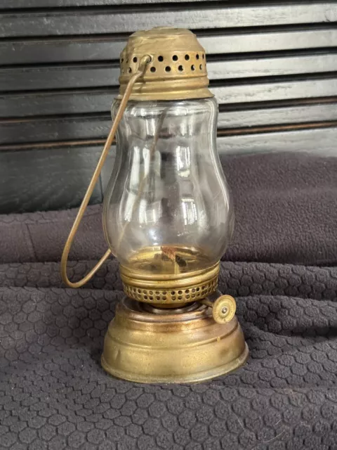 Antique Brass Skaters Lantern