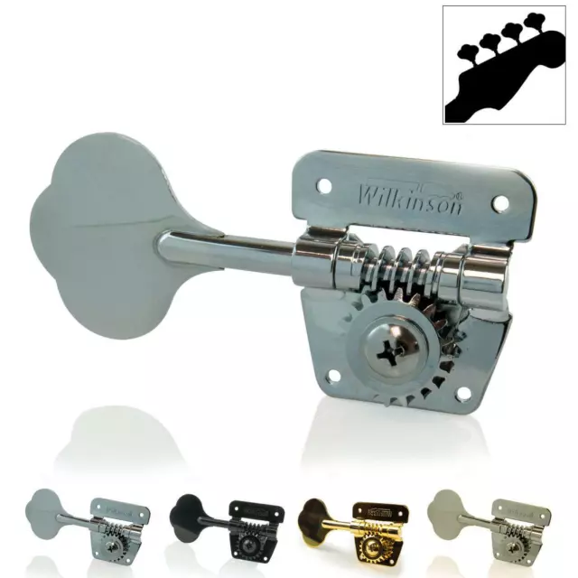 Wilkinson 4 x Jazz Bass Style Tuner Maschinenköpfe Linkshänder WJBL200