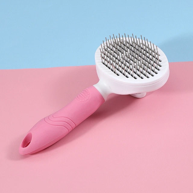 Dog Cat Pet Clean Grooming Self Cleaning Slicker Brush Massage Hair Remover Comb