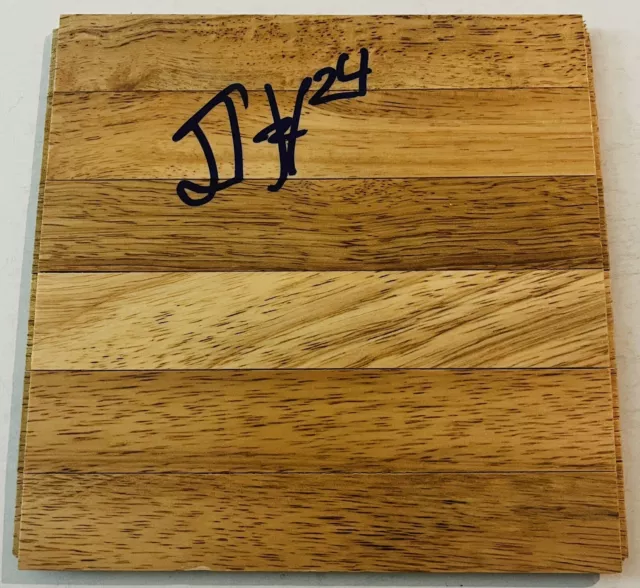 Darren Harris Signed 6X6 Parquet Floorboard Nba Basketball Duke Blue Devils Coa