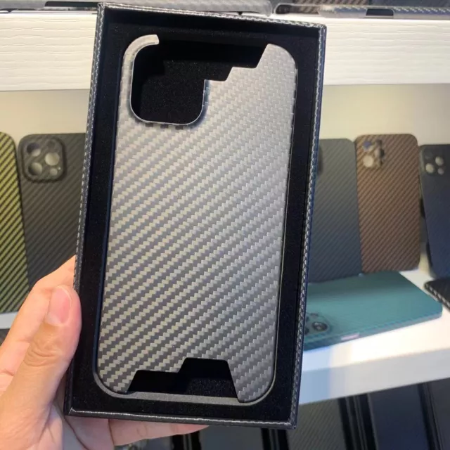 Echte Carbon Fiber Case Schutzhülle Kohlefaser Handyhülle For iPhone 14 13 12