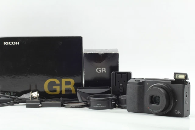 【Near MINT w/ Box】 Ricoh GR II 16.2MP Black Compact Digital Camera from JAPAN