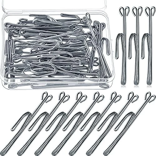 Slip on Drapery Hooks Metal Curtain Hooks Slip on Drapery Hook Pins for Windo...