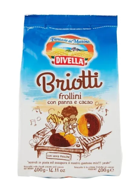 Divella Biscoti Briotti Panna Cacao 6 X 400 Gr