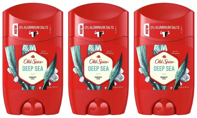 ✅Old Spice Deep Sea Deodorant Deo Stick Deostick ohne Aluminium Herren 3x 50ml✅