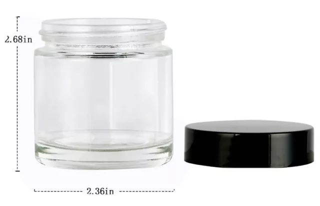Hoa Kinh 4Ounce Glass Jars with Lids, 12 Pack Mini Round Set Glass