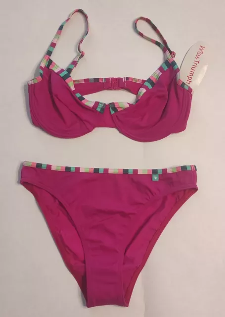 ensemble maillot de bain bikini  2 pièces  MISS TRIUMPH  Miss Campus rose   40C