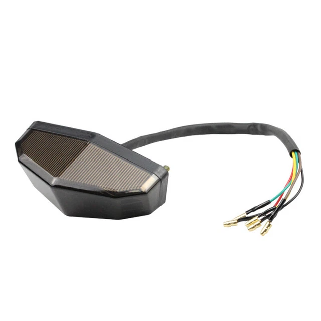 DC 12V Motorcycle LED Brake Stop Rear Tail Light Integrated Turn Signal Lamp Kit