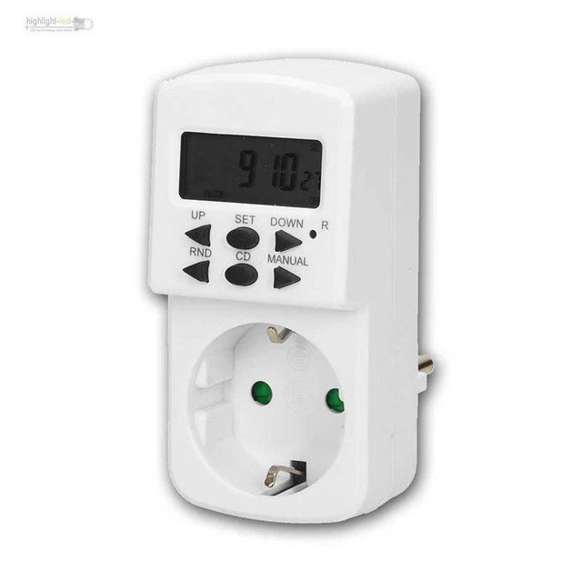 Day-Timer 1800W/230V, Numérique Minuteur Pour Prise , 24h/10 Programmes
