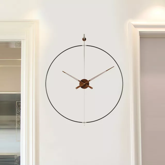Metal Needle Hanging Wall Clock Non-fading Huge Bar/Cafe Display Simple Style