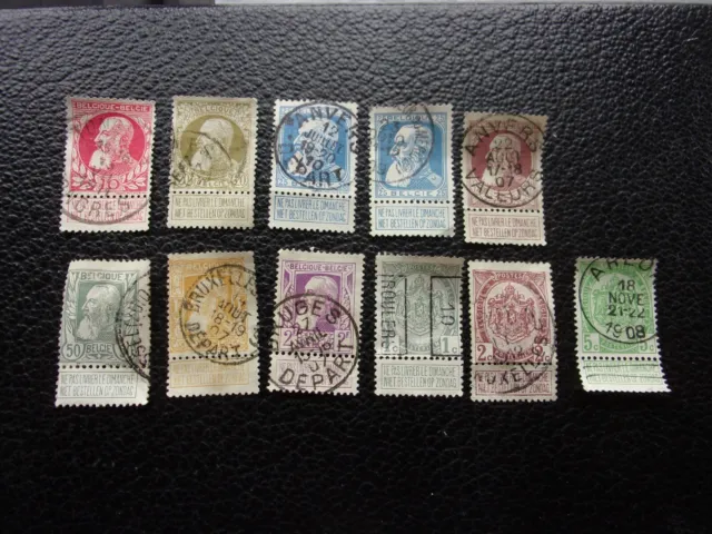 Belgien - Briefmarke Yvert / Tellier N° 75/83 Gestempelt (74 Verdünnt) (cyn26)
