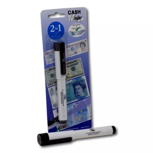 Cash Minder UV Counterfeit Fake Forged Money Note Checker Detector Marker Pen