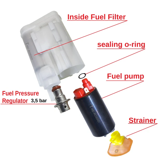 QFS oem In-Tank Fuel Pump Replacement for Yamaha YZF-R1, YZF-R6, YZ QFS oem In-Tank Fuel Pump Replacement for Yamaha YZF-R1, YZF-R6, YZ