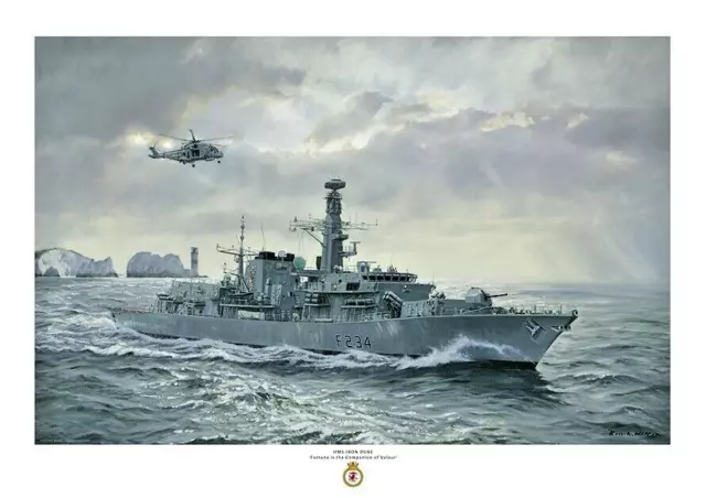 HMS IRON DUKE um 2023 A4 Fine Art Druck