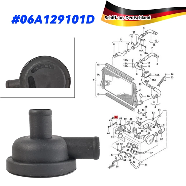 AERZETIX Kurbelgehäuseentlüftungsventil - Passt Perfekt Für VW, Seat & Skoda