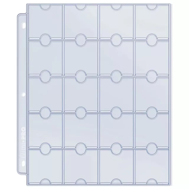 (Pack of 10) Ultra Pro Platinum Series 20-Pocket Coin Page with Notched Pockets