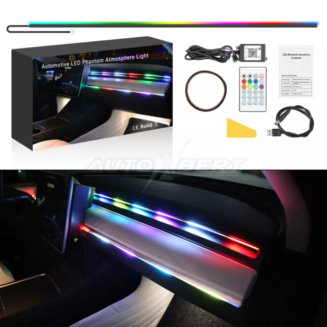 48RGB Car Accessories, Car Led Lights, APP Control Inside Car Light With  USB Port, Music Sync Color Change Lights For Cars Interior