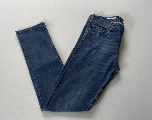 PANTALONI JEANS DENIM DA UOMO ORIGINALI REISS DRAKE VITA 32 gamba interna 33