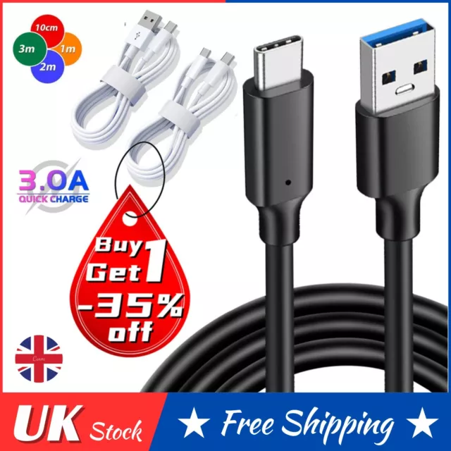 Fast Charging Type C to USB Heavy Duty Universal Phone Charger Data Cable Lead