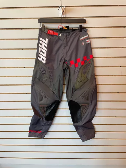 Closeout Thor Mens Phase Ramble Dirt Bike Pants MX ATV Charcoal Grey/White 32