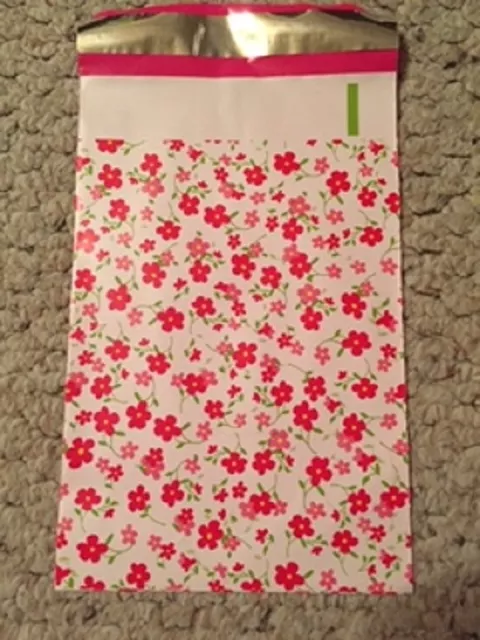 25 Bags Poly Mailers Shipping Bags Size 6 x 9   🌸🌸 Pink Flowers Design🌸🌸