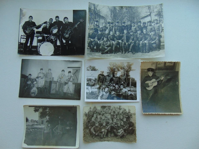 7 Photo of the USSR. Soviet soldiers with musical instruments